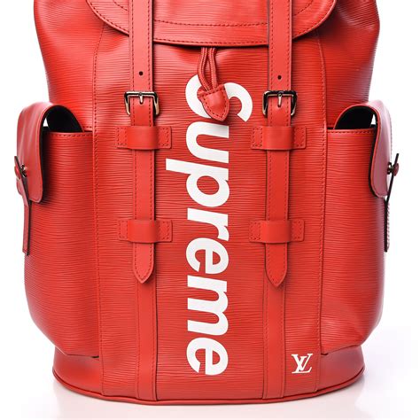 red lv supreme backpack|louis vuitton supreme backpack price.